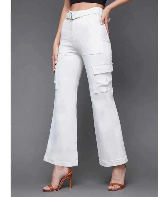 Miss Chase - White Denim Wide Leg Womens Jeans ( Pack of 1 ) - None