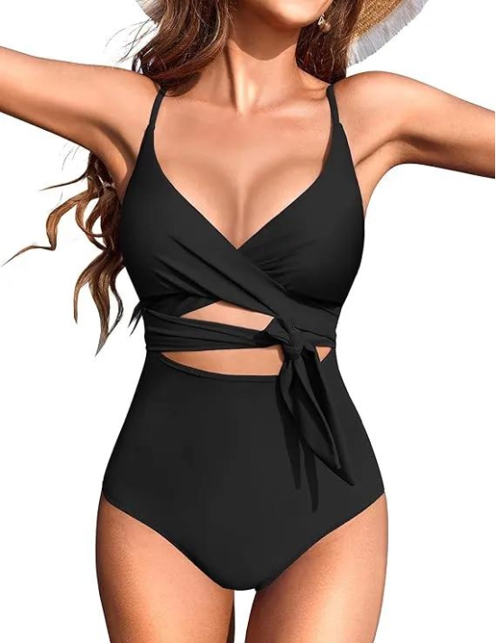 Womens One Piece Swimsuit Tummy Control Swimwear-S