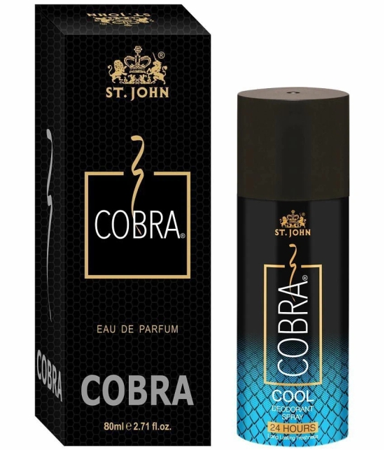 St. John - Cobra Perfume 80ml & Cobra Cool 150ml Deodorant Spray & Perfume for Unisex 230 ml ( Pack of 2 )