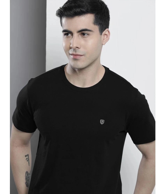 Lycos - Black Cotton Blend Regular Fit Mens T-Shirt ( Pack of 1 ) - None