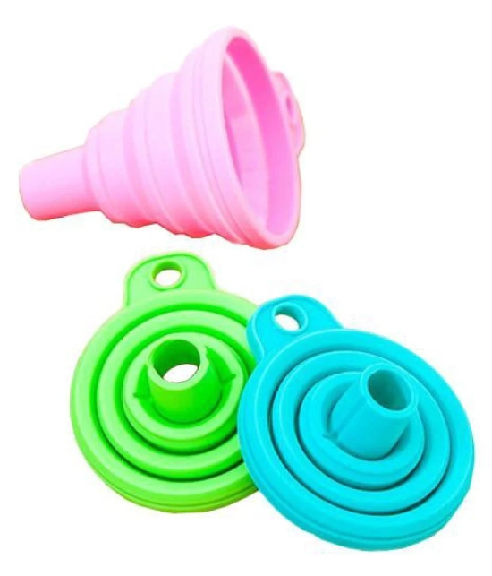 Silicone Gel Practical Collapsible Foldable Funnel Hopper Kitchen Tool Gadget - Multicolor