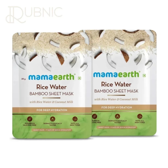 Mamaearth Rice Water Bamboo Sheet Mask 25 GM*2