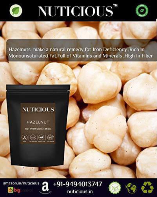 Nuticious Vegan Food Hazelnuts?450 GM dryfuits