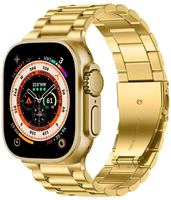 VEhop Ultra Watch with BT Calling, HD Display Gold Smart Watch