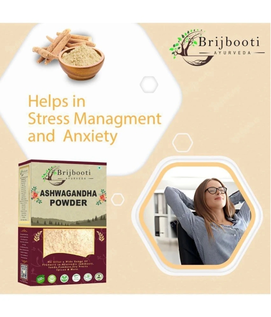 Brijbooti Nagori Ashwagandha Root Powder - 100 gm | Fight Anxiety & Stress | improve energy Levels