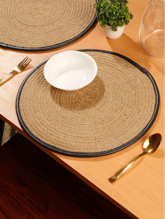 Round Jute Mats-Tan / Set of 4