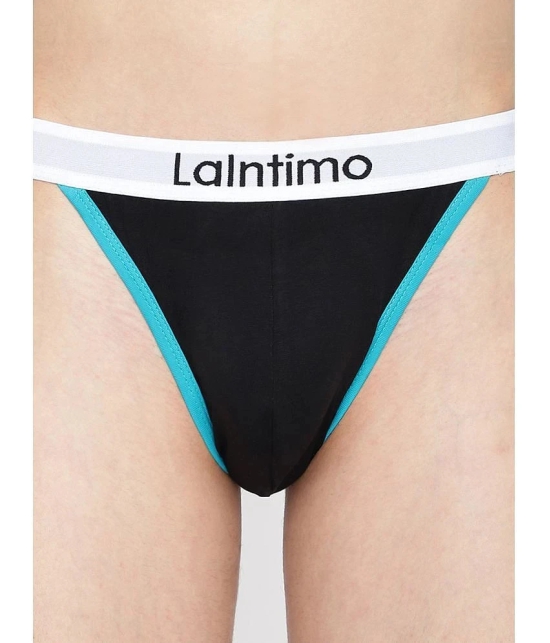 La Intimo Black Cotton Mens Briefs ( Pack of 3 ) - None