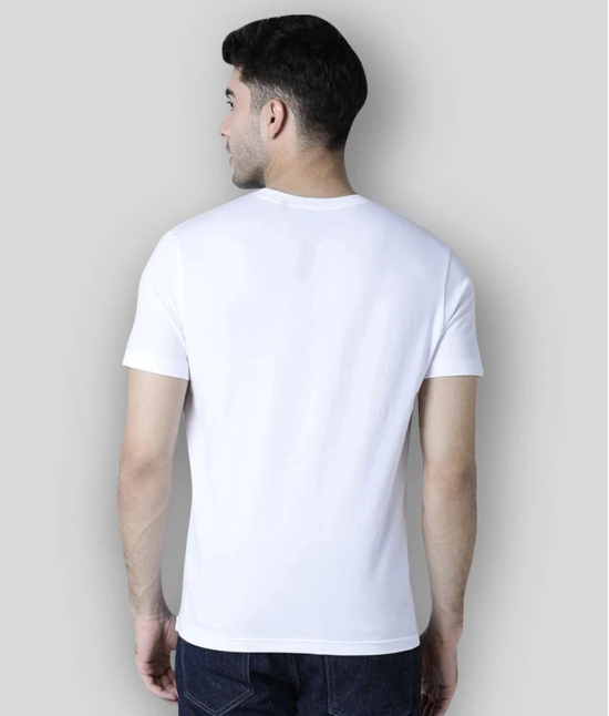 Huetrap - White Cotton Regular Fit Mens T-Shirt ( Pack of 1 ) - None