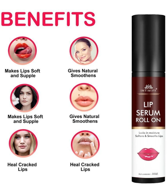 Intimify Lip Serum Roll On, Pink Lip Serum, Shiny Lip Gloss, Red Lip Serum 10 ml