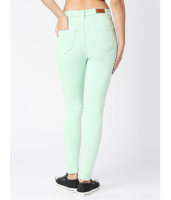 CEFALU - Mint Green Denim Skinny Fit Women''s Jeans ( Pack of 1 ) - None