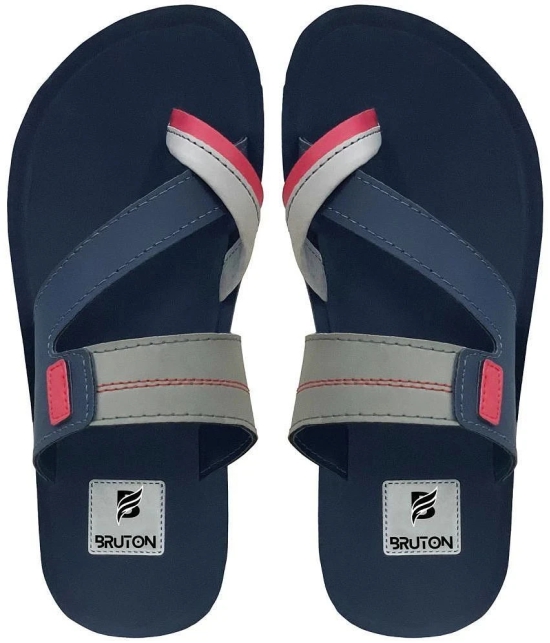 BRUTON SHOES Blue Mens Daily Slipper - None