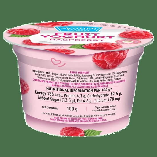 Dairy Tales Raspberry Greek Yogurt, 100 gms