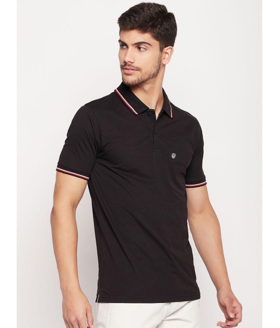 UNIBERRY - Black Cotton Blend Regular Fit Mens Polo T Shirt ( Pack of 1 ) - None