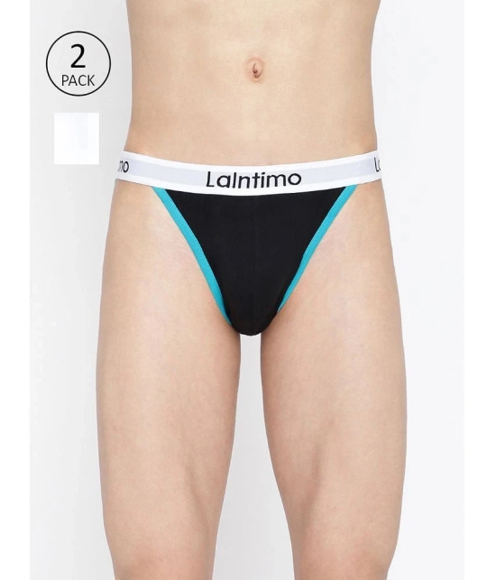 La Intimo Multicolor Cotton Mens Bikini ( Pack of 2 ) - None