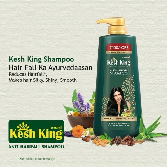 Kesh King Ayurvedic Anti Hairfall Shampoo Reduces Hairfall 600ml