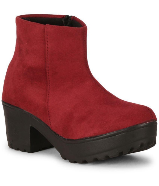 Ishransh - Red Women''s Ankle Length Boots - None