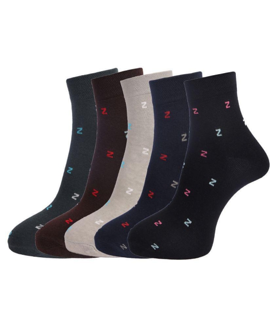 Dollar Socks Multi Casual Ankle Length Socks Pack of 5 - Multi