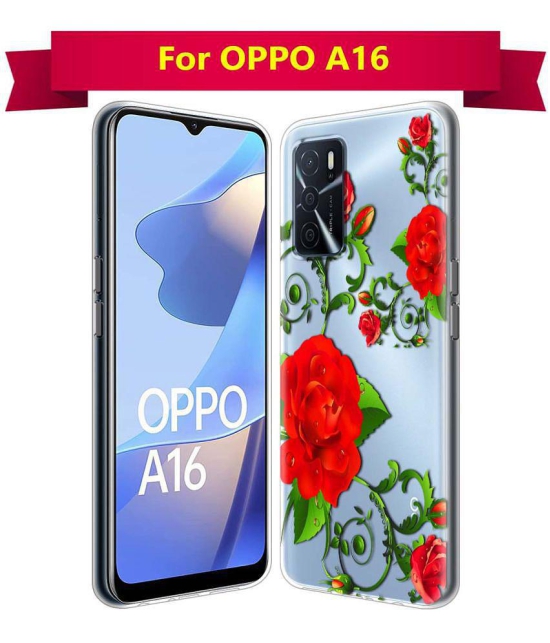 Fashionury Multicolor Printed Back Cover Silicon Compatible For Oppo A16 ( Pack of 1 )