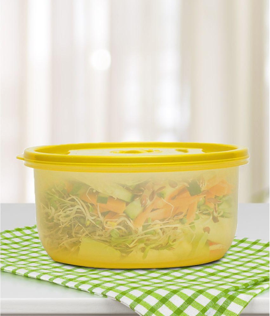 HOMETALES Polyproplene Yellow Food Container ( Set of 4 ) - Yellow