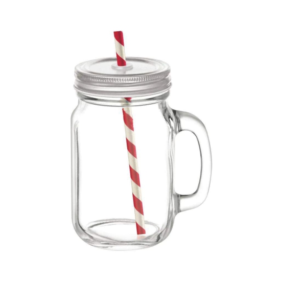 Treo Trinity Mason Jar 470ML With Straw -Tre0026