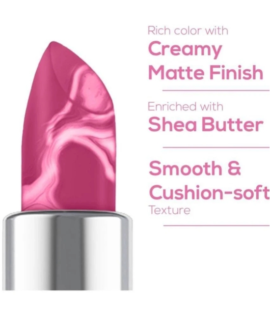 Renee Marble Creamy Matte Lipstick - Perla, Rich Payoff with High Color Pigment, Moisturizing, 4Gm