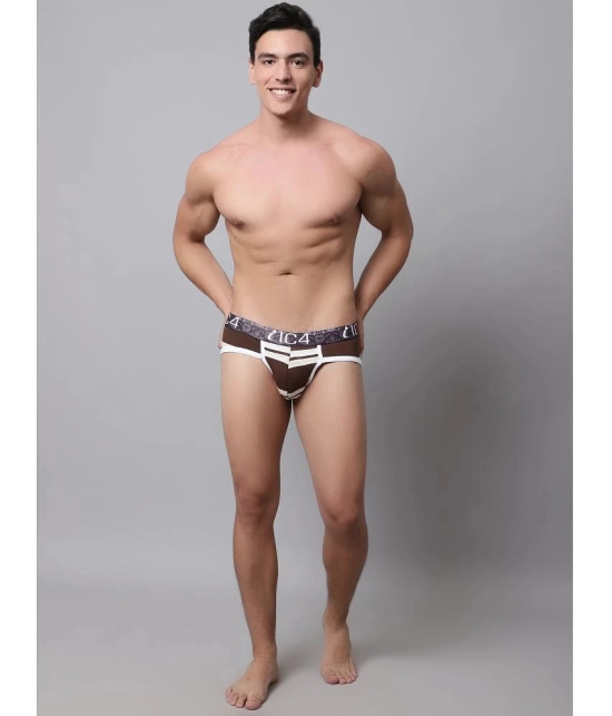 IC4 - Brown Brief Modal Mens Briefs ( Pack of 1 ) - None