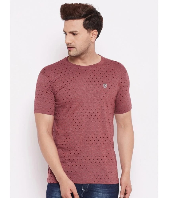 Lycos - Cotton Blend Regular Fit Maroon Mens T-Shirt ( Pack of 2 ) - None