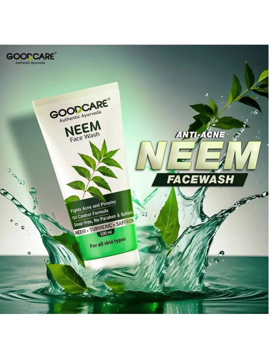 Goodcare Neem Facewash with neem, turmeric & saffron I Fights acne & pimples -100ml