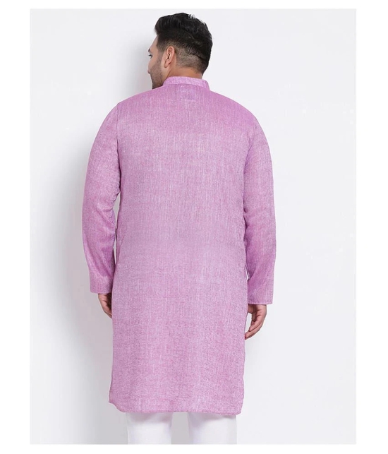 Hangup Purple Linen Kurta - None