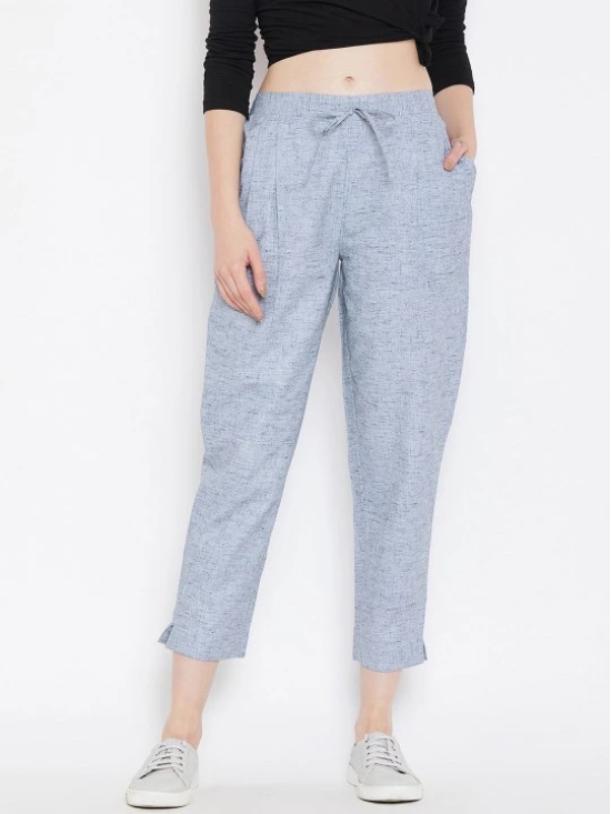 Women Blue Relaxed Trousers