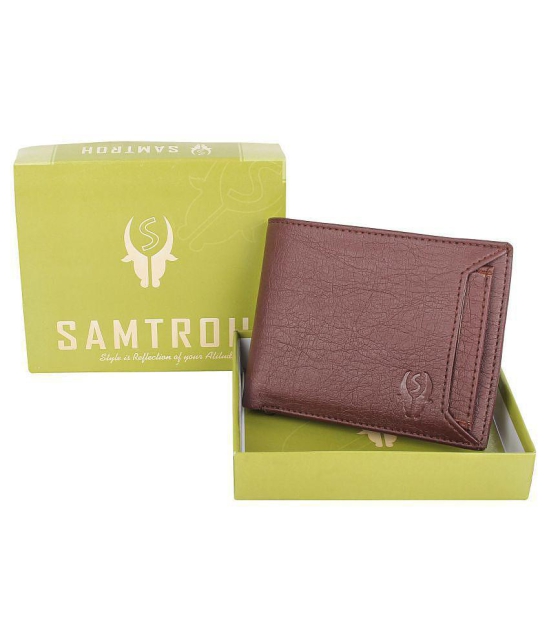 samtroh - Brown Faux Leather Men's Regular Wallet ( Pack of 1 )