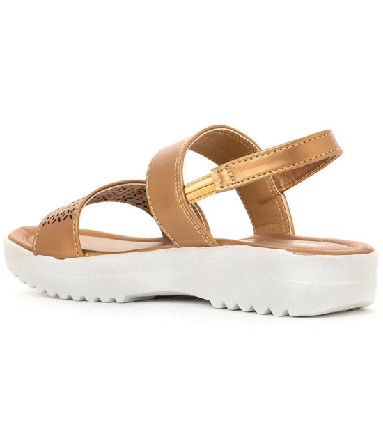 Adrianna Beige Sling Back Flat Sandal for Girls - None