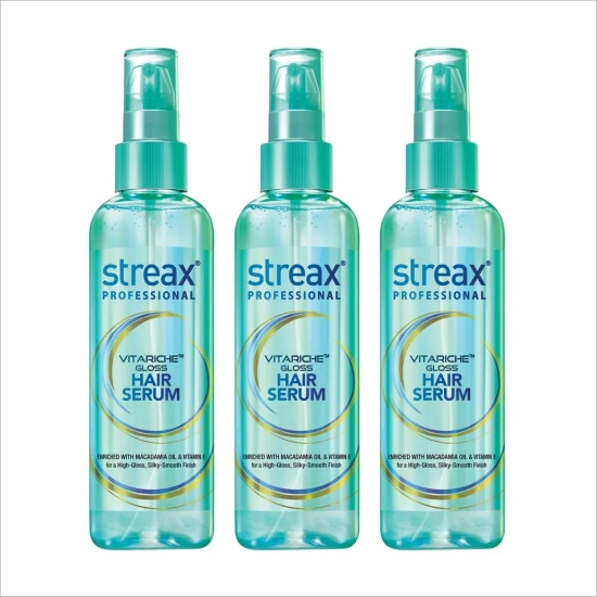 Streax Professional Vitariche Gloss Hair Serum-PACK OF 3 200 ML