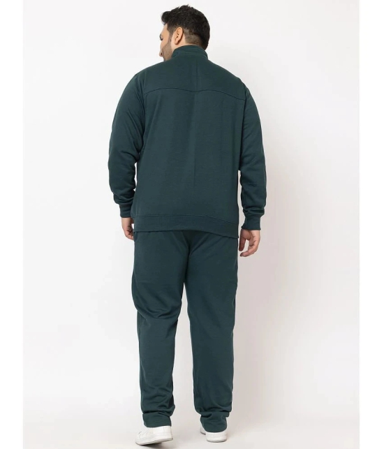 YHA - Dark Green Fleece Regular Fit Mens Tracksuit ( Pack of 1 ) - None