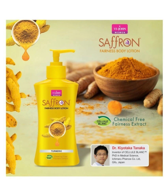 VI-JOHN Saffron Fairness Body Lotion Turmeric 250ml Pack of 2