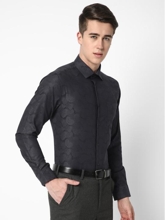 Premium Slim Fit Geometric Printed Cotton Formal Shirt