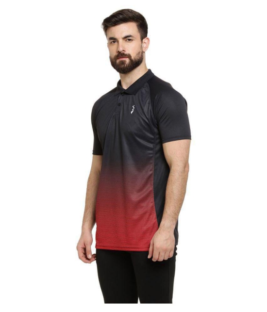 Campus Sutra Red Polyester Polo T-Shirt Single Pack - M