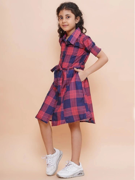 Arshia Fashions Red Viscose Girls Shirt Dress ( Pack of 1 ) - None