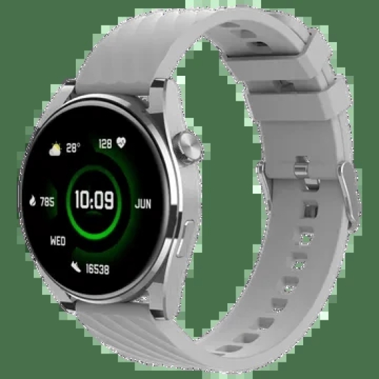 Croma Velocity AR Smartwatch with Bluetooth Calling (36.32mm AMOLED Display, IP68 Water Resistant, Blue Strap)