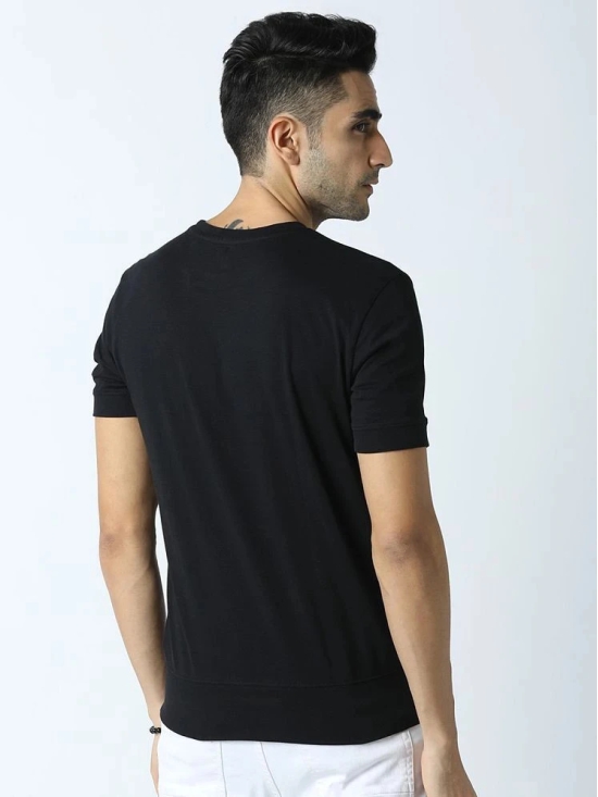 Huetrap - Black Cotton Regular Fit Mens T-Shirt ( Pack of 1 ) - None