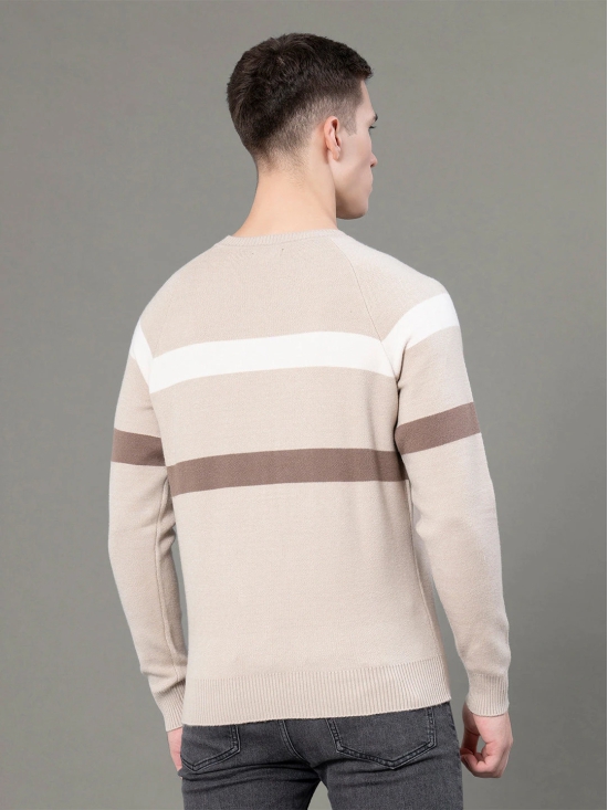 RedTape Round Neck Embossed Sweater for Men | Ultimate Comfort