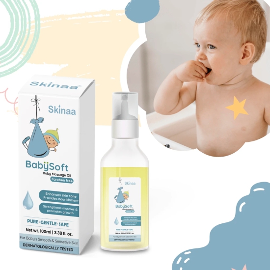 Skinaa Babysoft Baby Massage Oil Recommended For Nourishing And Strengthening BabyS Skin