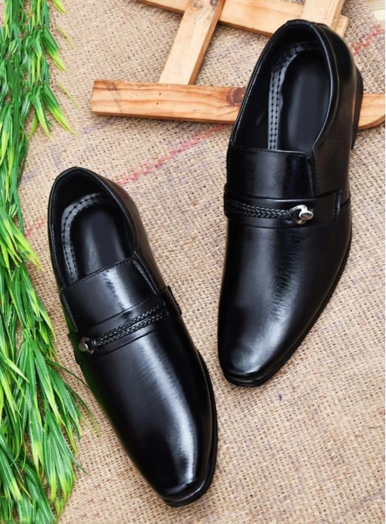 WUGO::Latest Stylish Men Formal Shoes|Black Moccasin Shoes|Office Shoes For Mens & Boys (Free Home Delivery)