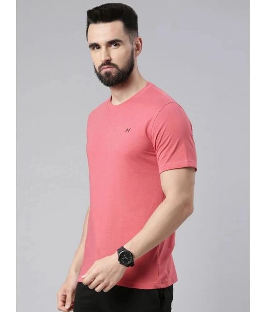 Force NXT - Pink 100% Cotton Regular Fit Mens T-Shirt ( Pack of 1 ) - None