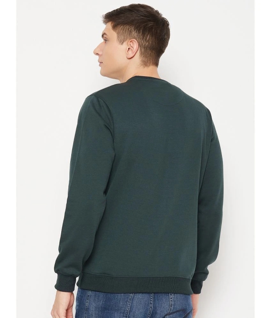 UBX Cotton Blend Round Neck Mens Sweatshirt - Olive ( Pack of 1 ) - None