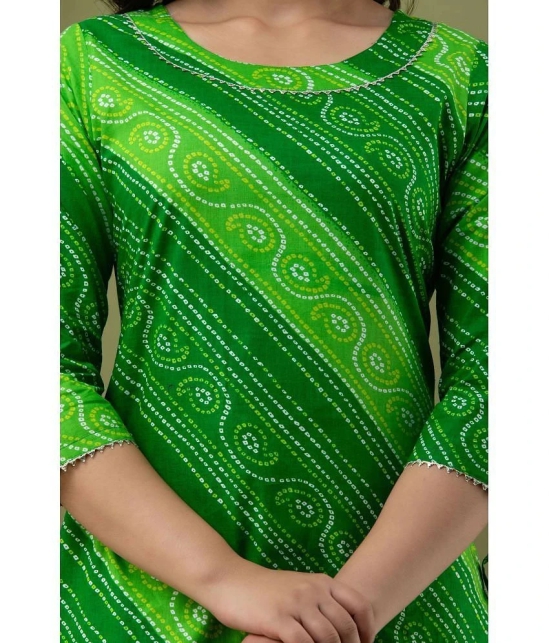 Lee Moda - Green Cotton Womens Straight Kurti ( Pack of 1 ) - XXL