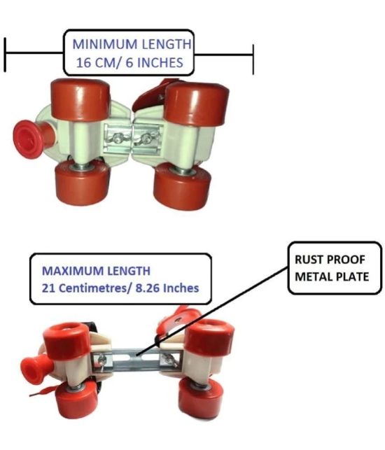 sevrza red  Roller Skating with Adjustable Size and Front Break Age Group 3 -15 Years Adjustable