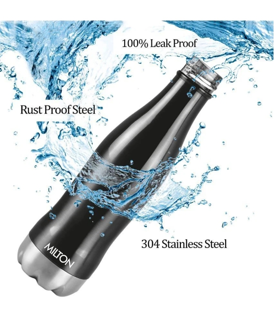 Milton New Duke 1000 Thermosteel Hot and Cold Water Bottle, 920 ml, Black - Black