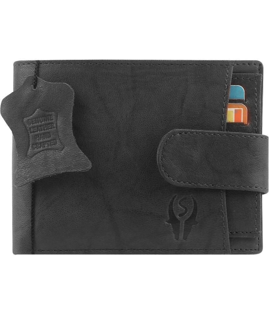 samtroh - Leather Black Mens Regular Wallet ( Pack of 1 ) - Black