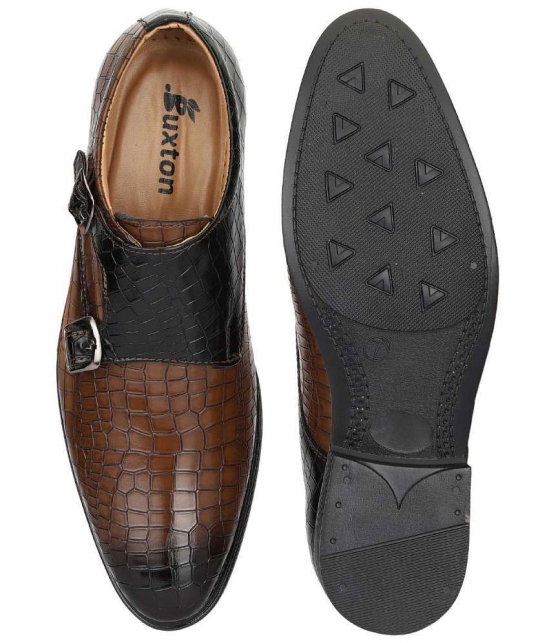 Buxton - Brown Mens Monk Strap Formal Shoes - None